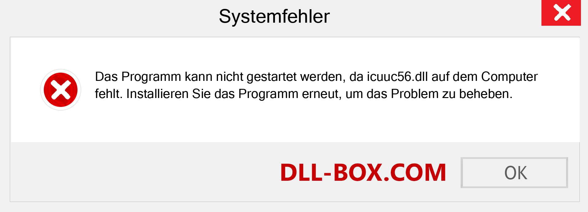 icuuc56.dll-Datei fehlt?. Download für Windows 7, 8, 10 - Fix icuuc56 dll Missing Error unter Windows, Fotos, Bildern